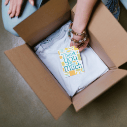 Or custom hoodies packed in boxes